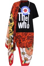 Junya Watanabe Comme Des Garcons 'THE WHO' SCARF T-SHIRT DRESS BLACK